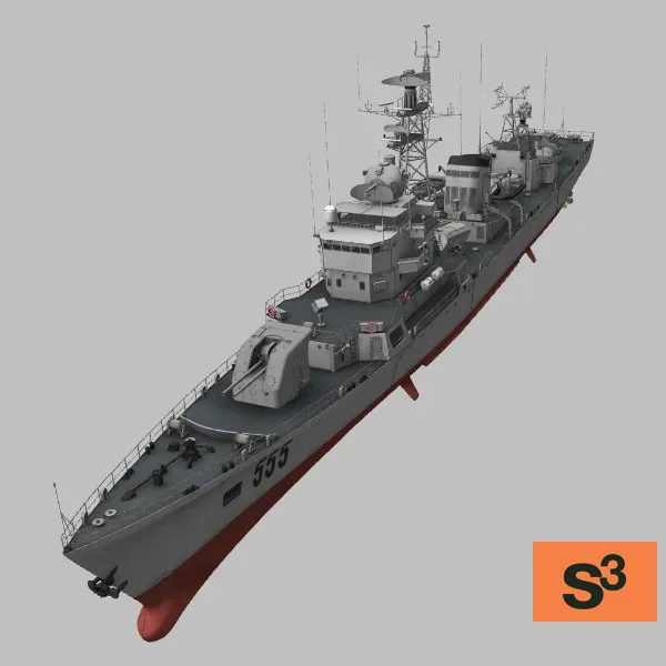 Type-053H1-Zhaotong · CN · grey — 3D model preview
