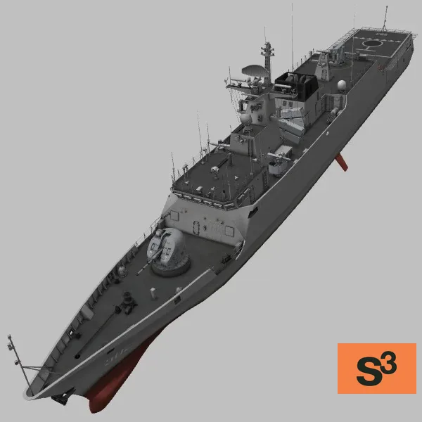 Type-056A-Huangshi · CN · grey — 3D model preview