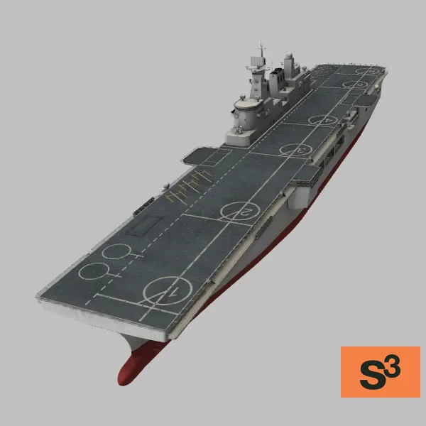 Type-075 · CN · grey — 3D model preview