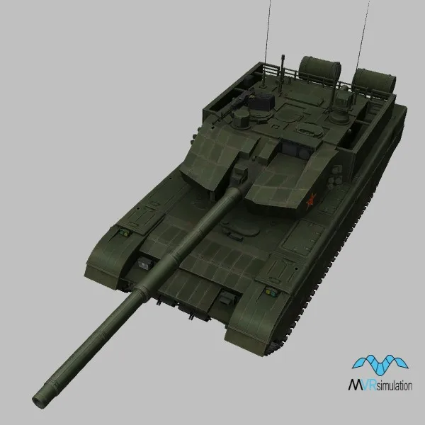 Type-99A · CN · green — 3D model preview