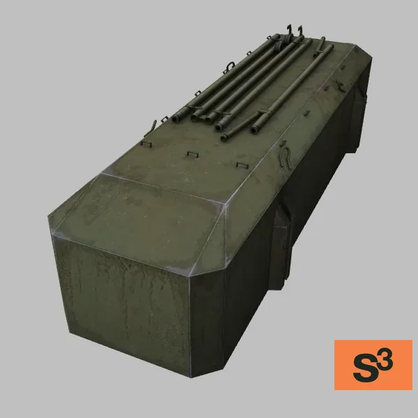 TZM-T-right-cover · RU · green — 3D model preview