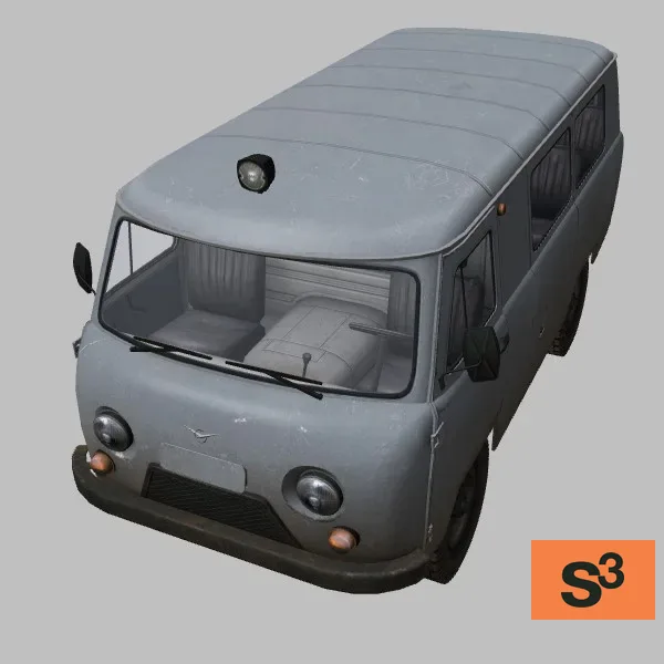 UAZ-2206 · RU · grey — 3D model preview