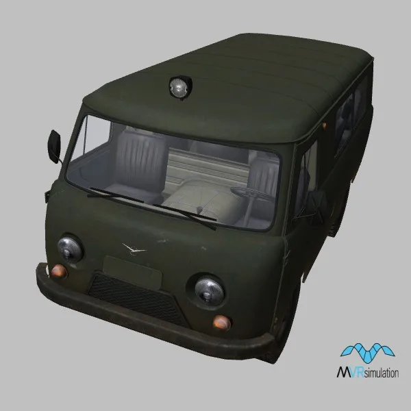 UAZ-452 · RU · green — 3D model preview