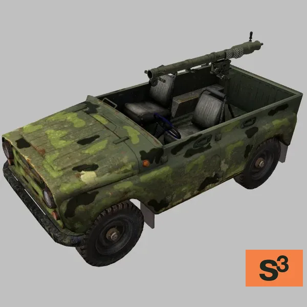 UAZ-469-B-10 · AF · camo — 3D model preview