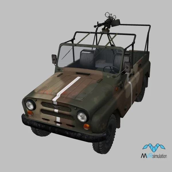 UAZ-469 · DShKM · UA · camo — 3D model preview