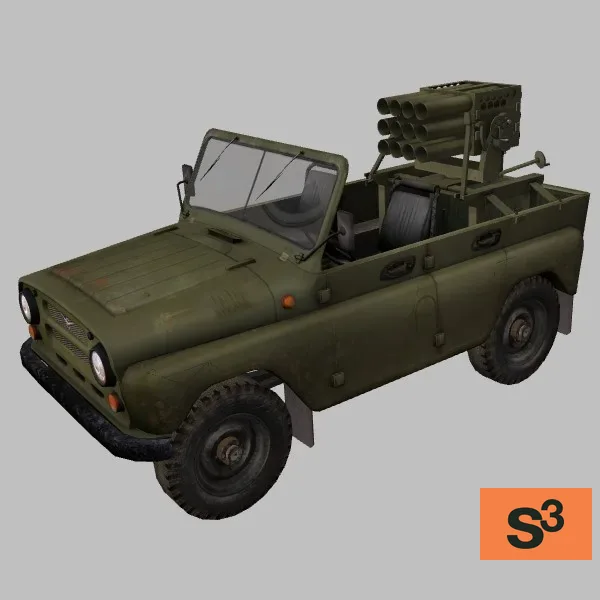 UAZ-469-Type63 · AF · green — 3D model preview