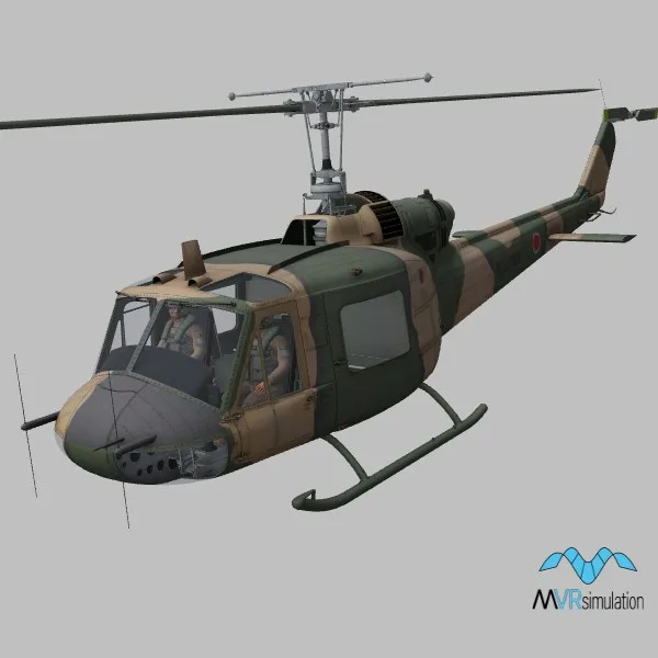 UH-1B · JP · camo — 3D model preview