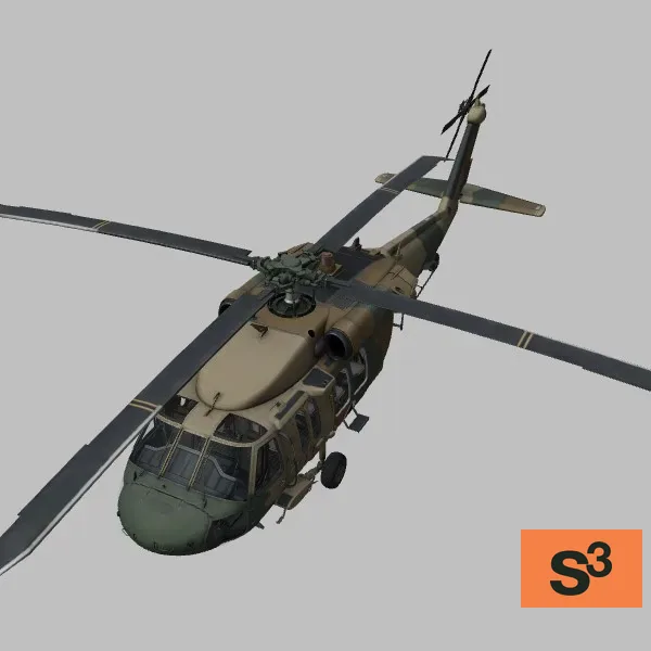 UH-60M · AF · camo — 3D model preview