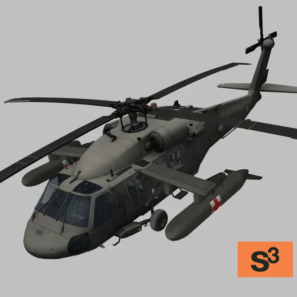 UH-60Q · US · green — 3D model preview