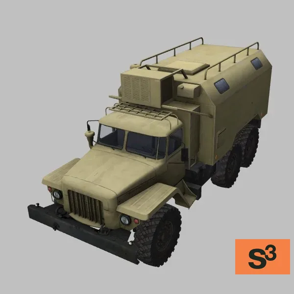 Ural-375D-K-131 · EG · desert — 3D model preview