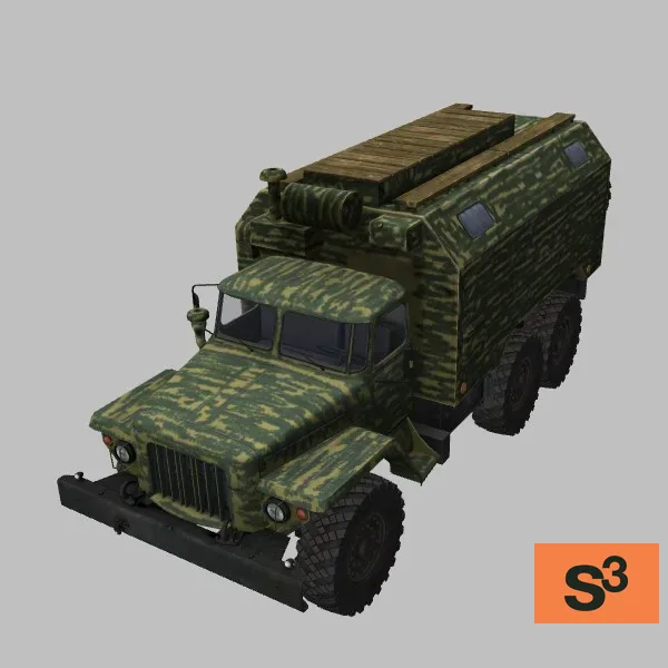 Ural-375D-K-131 · SY · camo — 3D model preview
