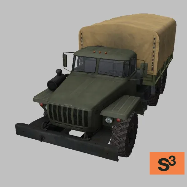 Ural-4320-canopy · SY · green — 3D model preview