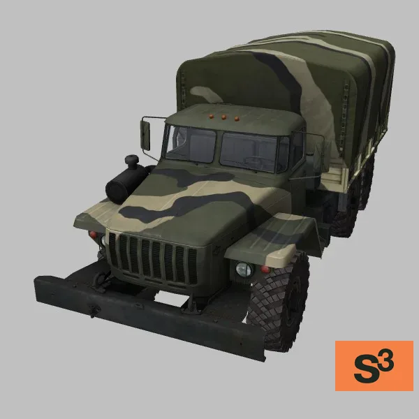 Ural-4320-canopy · UA · camo — 3D model preview