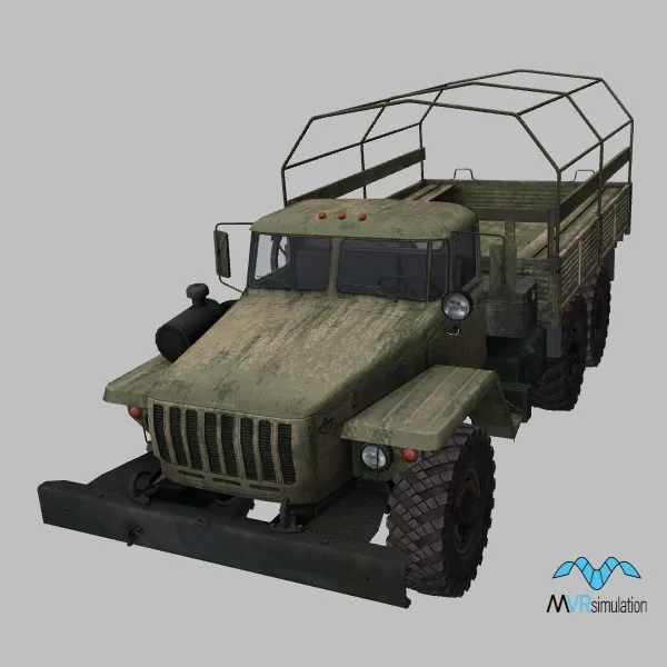 Ural-4320-flatbed · SY · desert — 3D model preview