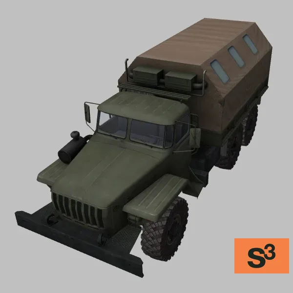 Ural-4320-LAK · DE · green — 3D model preview