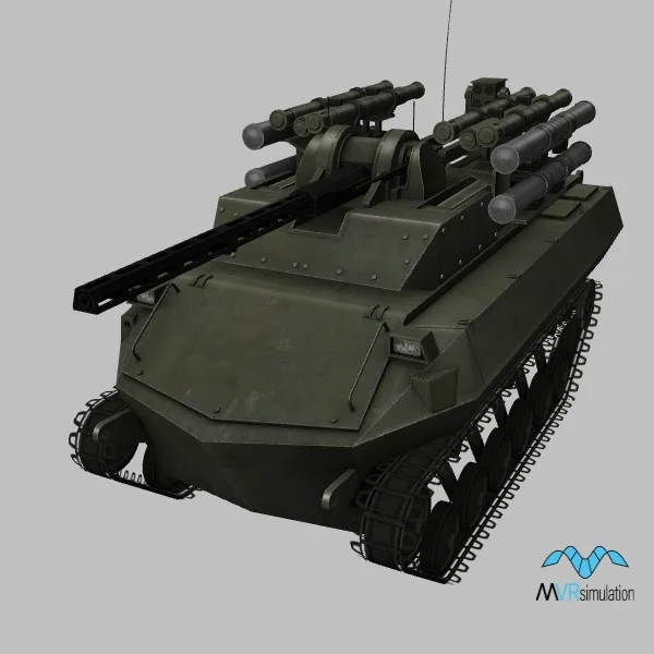 Uran-9 · RU · green — 3D model preview