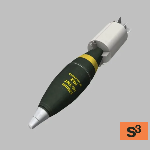 weapon-120MM-HE-TNT · Mk2 · AE · green — 3D model preview