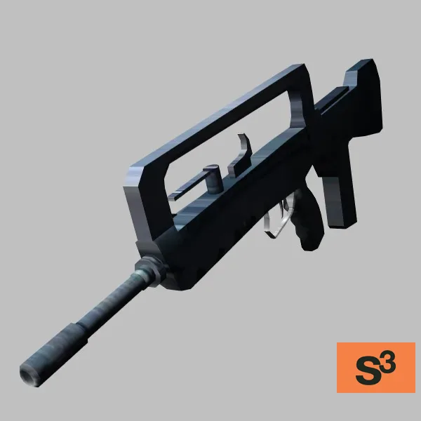 weapon-FAMAS — 3D model preview