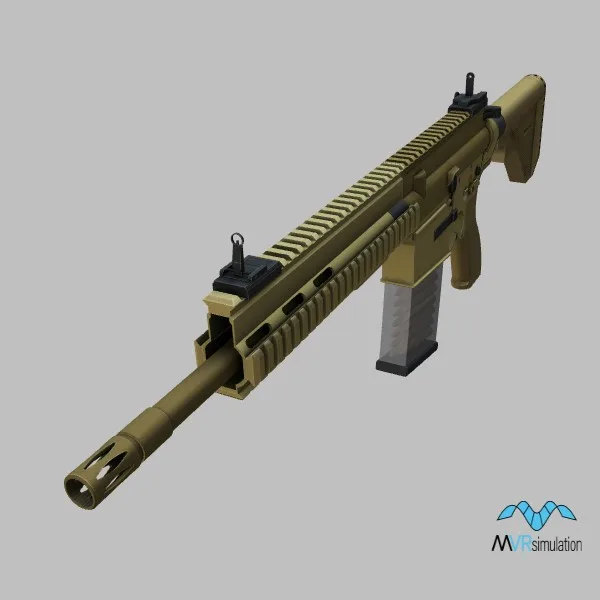 weapon-HK-417A2 · DE · yellow — 3D model preview