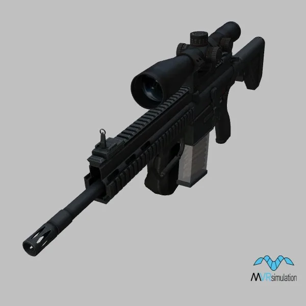 weapon-HK-417A2 · NL · black — 3D model preview