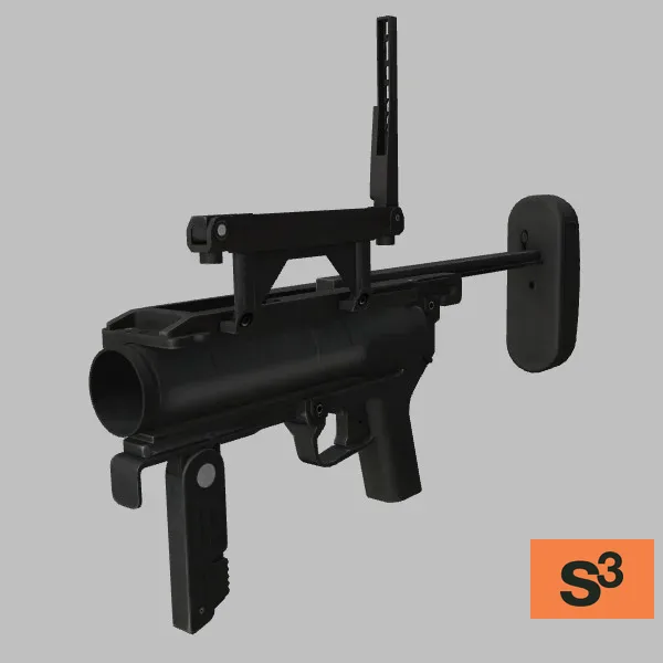 weapon-M320 · US · black — 3D model preview