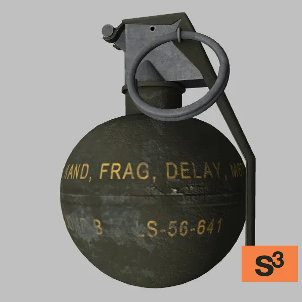 weapon-M67 · US · green — 3D model preview