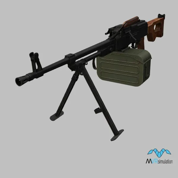 weapon-PKM · RU · black — 3D model preview