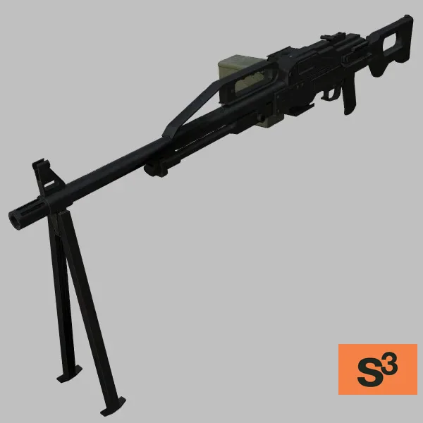 weapon-PKP · RU · black — 3D model preview