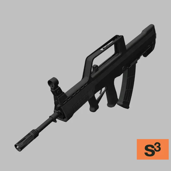 weapon-QBZ-95 · CN · black — 3D model preview