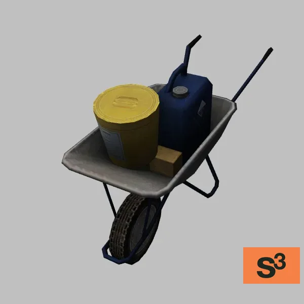wheelbarrow-002 — 3D model preview