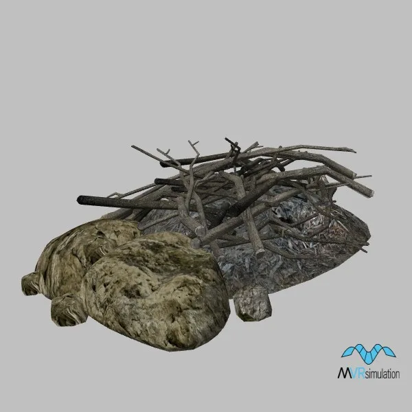 wood-pile-burning-001 — 3D model preview
