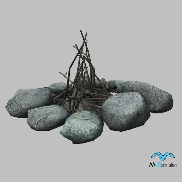 wood-pile-burning-002 — 3D model preview