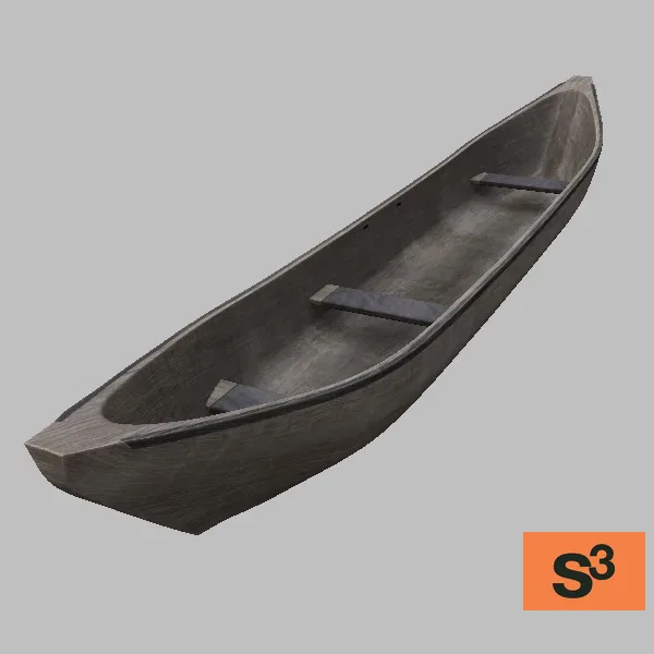 wooden-canoe-001 — 3D model preview