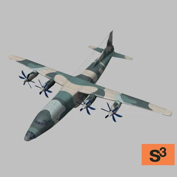 Y-8F · VE · camo — 3D model preview