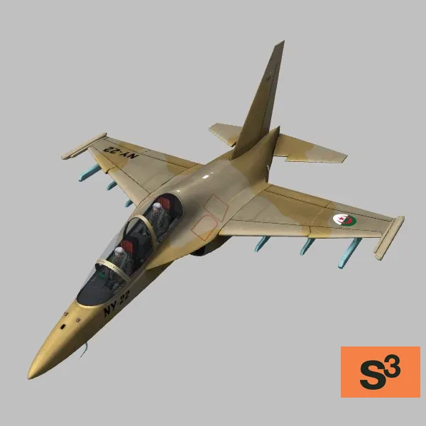 Yak-130 · DZ · camo — 3D model preview