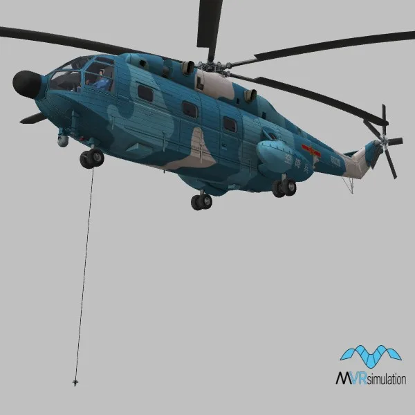 Z-8J · CN · camo — 3D model preview