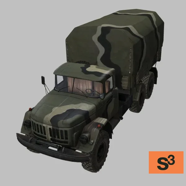 ZIL-131-canopy · RU · camo — 3D model preview