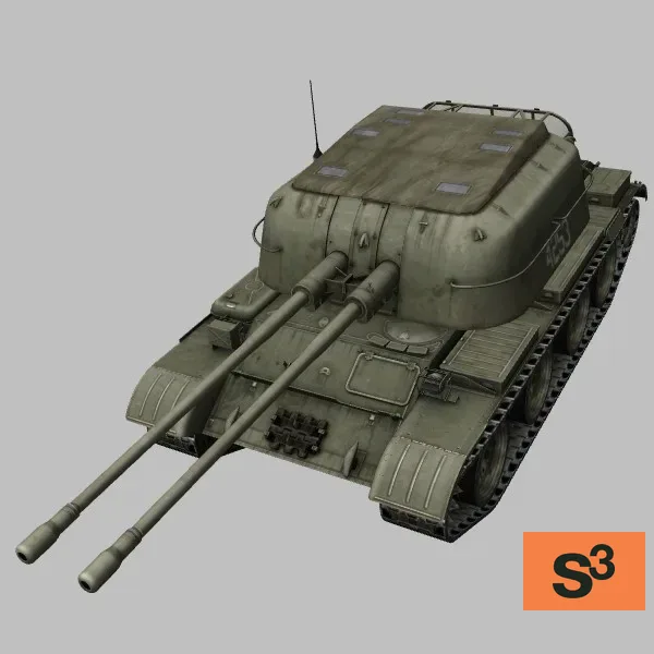 ZSU-57-2 · SY · green — 3D model preview