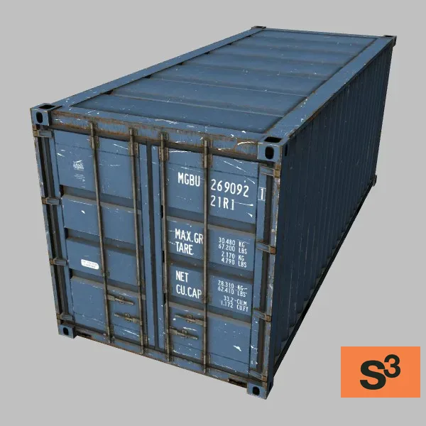 20ft-intemodal-container-01 · US · blue — 3D model preview